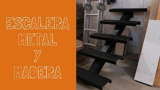 Construcción Escalera Metal y Madera  Parte 1 [upl. by Chabot964]