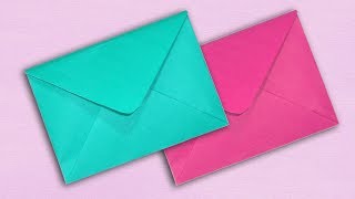 Paper Envelope Making Without Glue or Tape  DIY Easy Origami Envelope [upl. by Azriel]