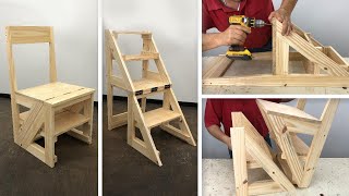 Silla Escalera Muy Fácil De Hacer  Tutorial de Carpintería [upl. by Kroy]