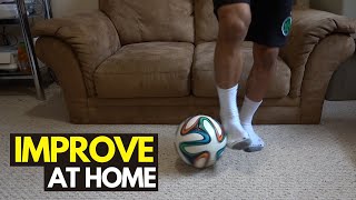 Soccer Drills at Home IMPROVE Ball Control [upl. by Attemaj]