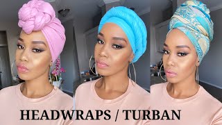 🔥 6 Quick amp EASY Headwrap Turban Styles  Tutorials Tupo1 [upl. by Obbard681]