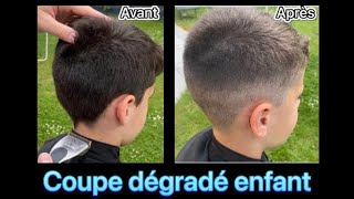 TUTO Comment faire une coupe dégradé enfant à la maison [upl. by Marte18]