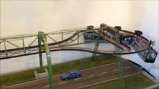 Neue Wuppertaler Schwebebahn GTW 2015 HO187 New Suspension Railway Wuppertal H0187 [upl. by Cesaria]