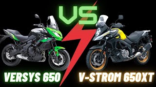 Kawasaki Versys 650 Vs Suzuki VStrom 650XT  650CC Adventure Bike Shootout [upl. by Jolee]