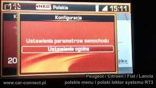 RT3 polskie menu lektor język polski Peugeot Citroen [upl. by Etep]