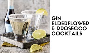 Gin Elderflower and Prosecco Cocktail Recipe [upl. by Deach]