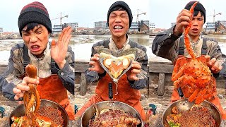 Fishermen eating seafood dinners are too delicious 666 help you stirfry seafood to broadcast live二五 [upl. by Ayinat613]