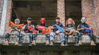 LTT Nerf Mod  Patrol Police Warriors Black Use Nerf Guns Fight Crime Dangerous Mask DrLee 4 [upl. by Atoiganap]