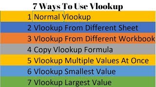 7 Ways to Use Vlookup in Excel [upl. by Emilie]