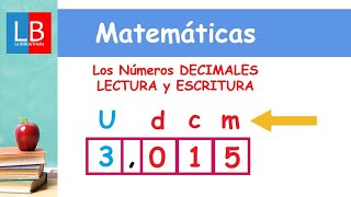 Los Números DECIMALES LECTURA y ESCRITURA ✔👩‍🏫 PRIMARIA [upl. by Asilrac]