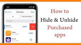 How to Hide amp Unhide Purchased Apps on iPhone [upl. by Annahs]