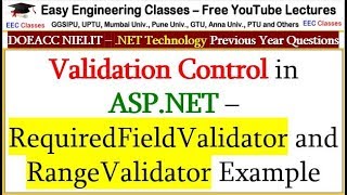 Validation Control in ASPNET – RequiredFieldValidator and RangeValidator Example [upl. by Litt]