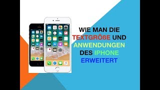 Wie kann ich die Schriftgröße und Anwendungen des iPhone ändern [upl. by Hanahsuar]