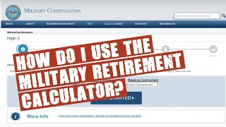 How to Use The Military Retirement Calculator  E7 Retirement Pay [upl. by Ahsyek]