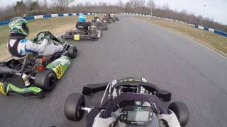 2017 GoPro Motorplex Karting Challange Round 1 Briggs LO206 Senior PreFinal [upl. by Senhauser]