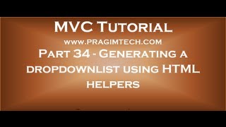 Part 34 Generating a dropdownlist control in mvc using HTML helpers [upl. by Karb]