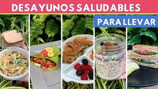 5 desayunos saludables Y FÁCILES PARA LLEVAR  Cocina de Addy [upl. by Keldah]