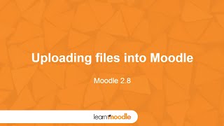 Learn Moodle 2015 Uploading Files [upl. by Golanka404]