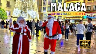 MAGICAL Malaga CHRISTMAS LIGHTS TOUR  SPAIN COSTA DEL SOL 4K [upl. by Latin]