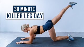 30 MIN KILLER Lower Body HIIT Workout  No Repeat No equipment [upl. by Eppesiug925]