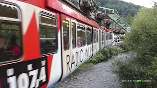 Suspension Railway in Wuppertal Germany Schwebebahn [upl. by Jurdi]