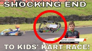 SHOCKING END to Kids Kart Race Most Watched Kart Race Ever in First Month on YT UKC Rd 3 Wigan [upl. by Notgnirrac]