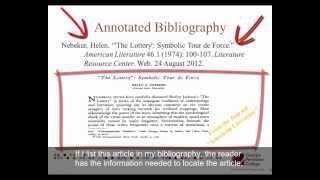 Annotated Bibliography [upl. by Herzen]