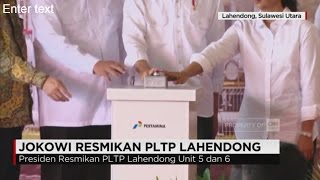 Jokowi Resmikan PLTP Lahendong [upl. by Heisel928]