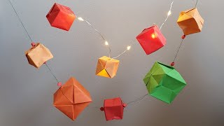 Tuto n°37 guirlande de cubes en papier [upl. by Rennat]