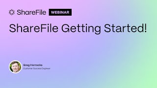 ShareFile Getting Started [upl. by Retsim]