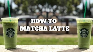 HOW TO ICED MATCHA GREEN TEA LATTE [upl. by Moore587]