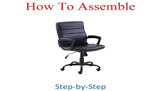 How to assemble Mainstays Bonded Leather MidBack Managers Office Chair Black [upl. by Daune]