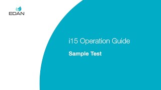 EDAN i15 Blood Gas and Chemistry Analysis System Sample test [upl. by Mya]