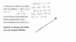 Volumen a partir de secciones transversales  Khan Academy en Español [upl. by Diann]