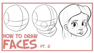 How To Draw Faces 34 View CARTOONING 101 2 [upl. by Christie]