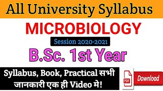 BSc 1st year Microbiology Syllabus MGKVP Microbiology Bsc 1st year syllabus  MGKVP SYLLABUS 2020 [upl. by Derian]