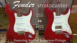 Fender Stratocaster Comparison SSS vs HSS [upl. by Charlean]