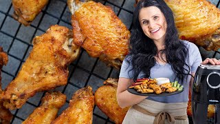 Extra Crispy Chicken Wings Made in Air Fryer [upl. by Ailen]