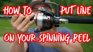 How to Put Line On A Spinning Reel STEPBYSTEP GUIDE  How To Spool A Spinning Reel [upl. by Nodyroc]