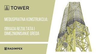 TOWER Medjuspratna konstrukcija Obrada rezultata i dimeznionisanje greda [upl. by Nyvrem288]