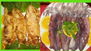 How to Cook Rellenong Pusit Recipe stuffed squid fry version [upl. by Isayg537]