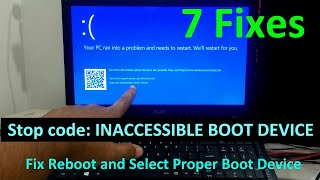 How to Fix Stop code Inaccessible Boot Device Windows 10 11 [upl. by Ettereve193]