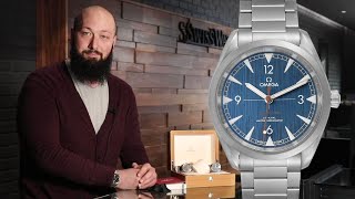 Omega Railmaster Master Chronometer Blue amp Grey Dial Luxury Watch Review  SwissWatchExpo [upl. by Ecilahs450]