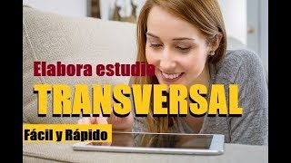 CÓMO HACER ESTUDIOS TRANSVERSALES O TRANSECCIONALES [upl. by Elleinet]