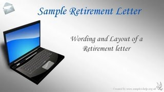 How to write a Retirement Letter [upl. by Ylra]