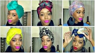 How to Tie a TurbanHeadwrap  10 Different Styles  GIVEAWAYCLOSED [upl. by Aicatsal181]