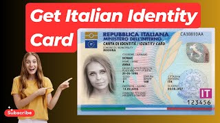 How to Apply for Italian Identity Card  StepbyStep Guide to Carta di Identità [upl. by Eanehs950]