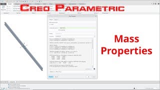 Creo Parametric  Mass Properties  Analysis Tools  Tutorial [upl. by Weisbart]