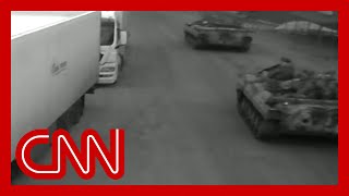 Video shows tanks crossing Ukraines border from Belarus [upl. by Sabian12]