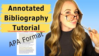 ANNOTATED BIBLIOGRAPHY  APA FORMAT [upl. by Bergman]